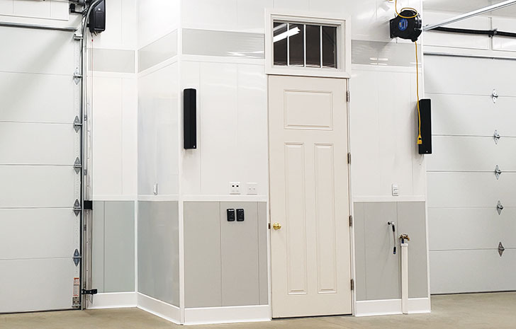 Garage with 1/2" PVC Trims