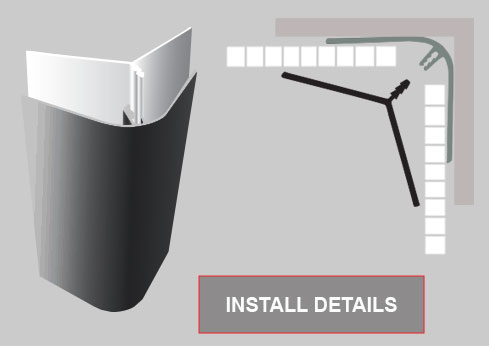 2-part bullnose 120 degree trim